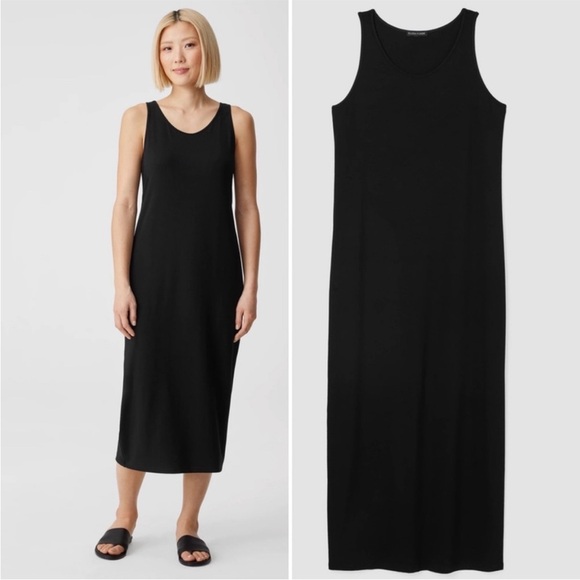 EILEEN FISHER System Viscose Jersey Tank Dress Size Small Petite - Picture 1 of 11